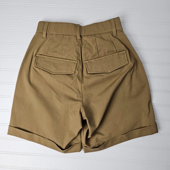 Universal Standard Women's Tan High Waisted Cuffed 4 Pocket Shorts Size XS NWT - Picture 6 of 15